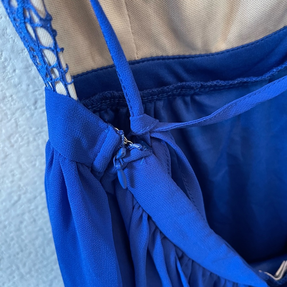 Blue Flowy Mini Dress - Picture 4 of 6